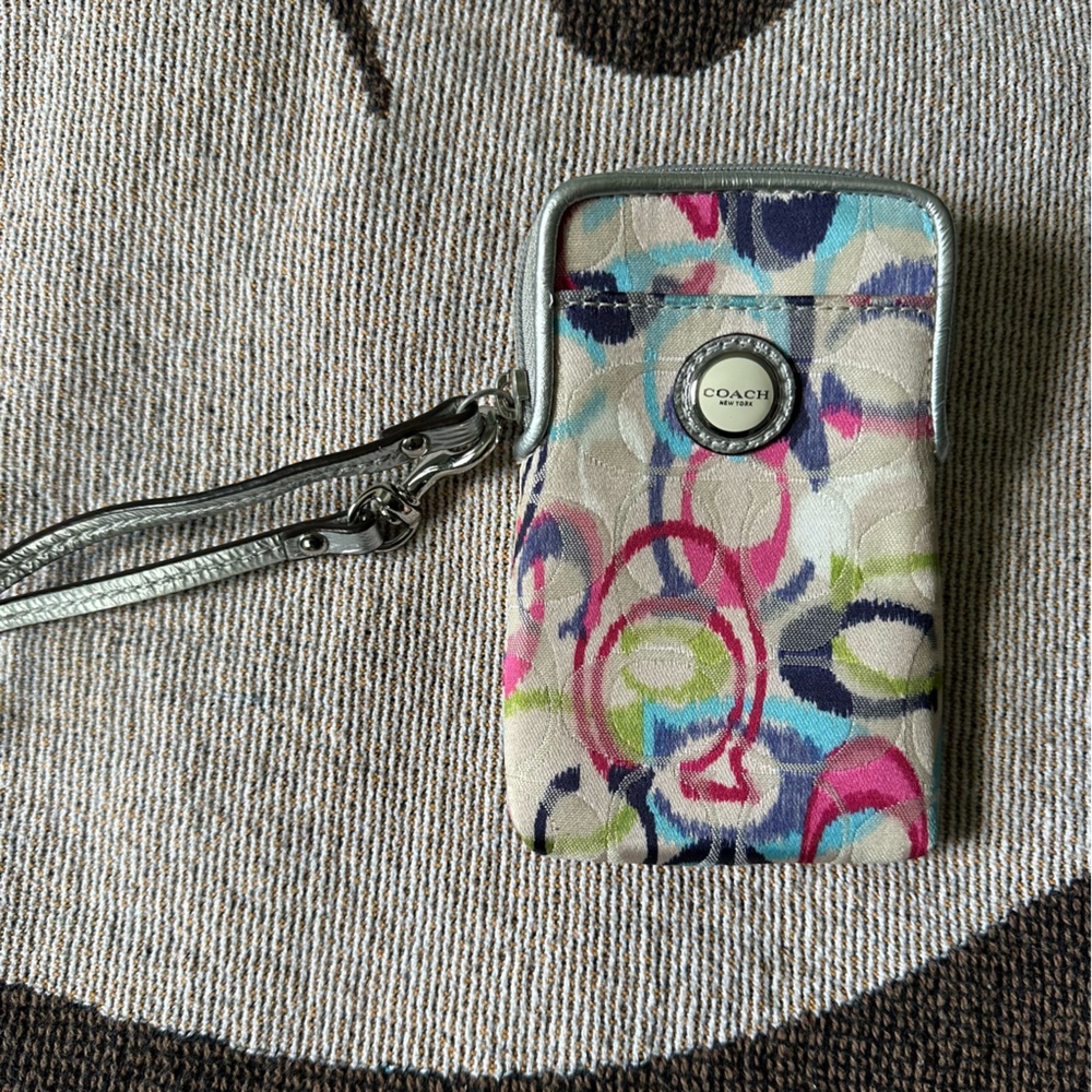 Authentic Coach Multi Color Wristlet - image 6